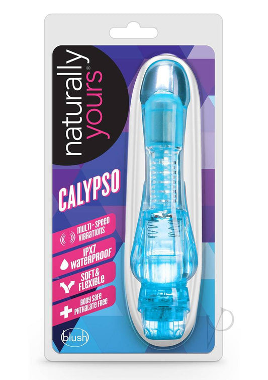 Naturally Yours Calypso Vibrating Dildo - Blue