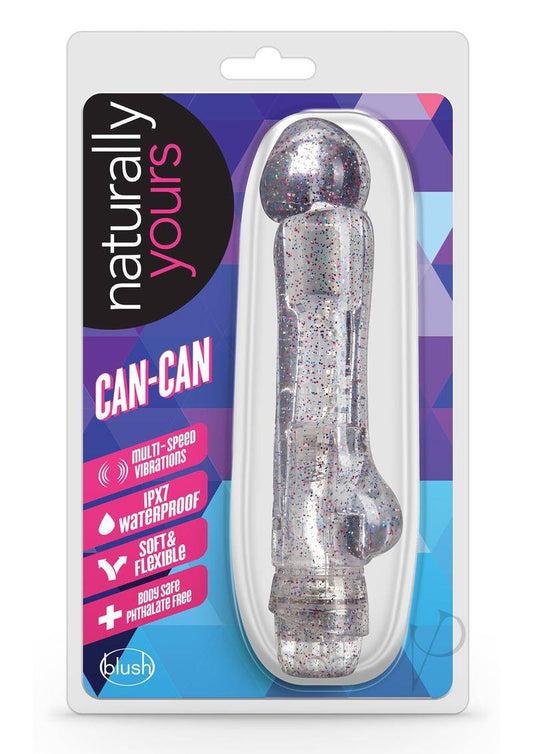 Naturally Yours Can-Can Vibrating Dildo 7in - Clear