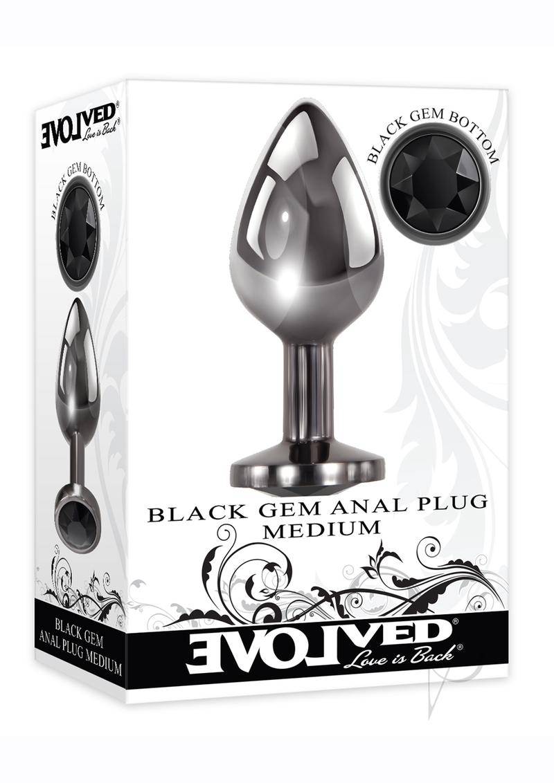 Black Gem Anal Plug - Medium