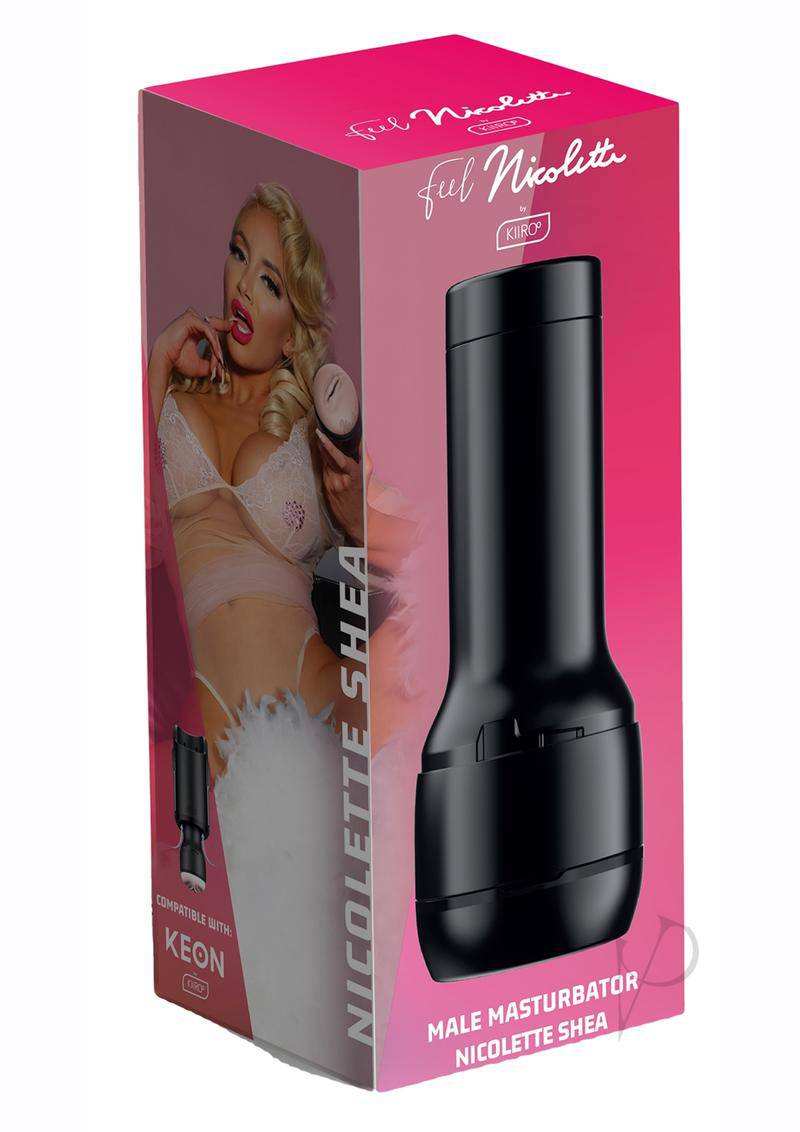 Kiiroo Feel Nicolette Shea Stroker Interactive Masturbator - Pussy - Black/Vanilla