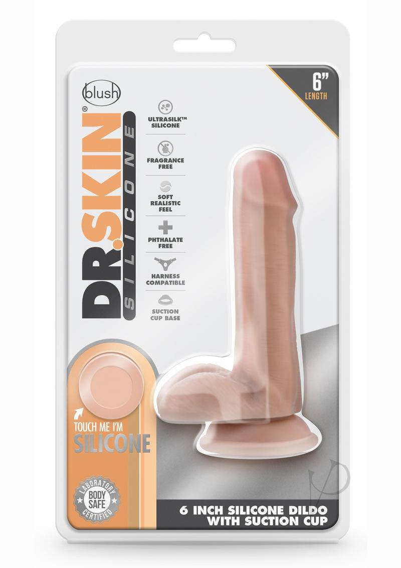 Dr. Skin Dr. Daniel Silicone Dildo with Balls and Suction Cup 6in - Vanilla