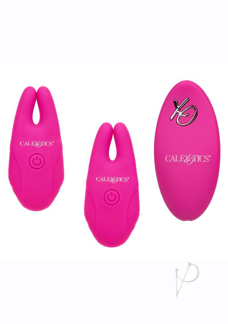 Silicone Remote Nipple Clamps Pink - Chambre Rouge