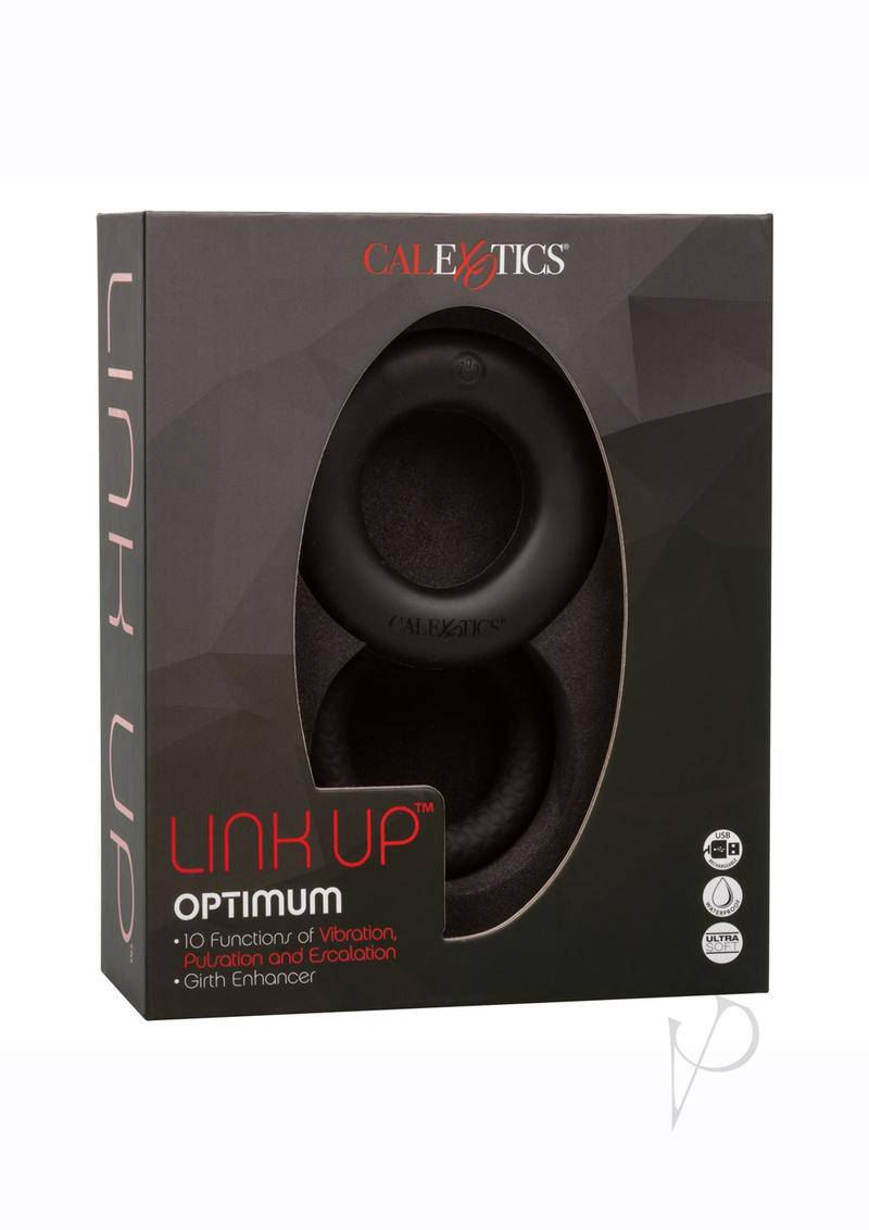 Link Up Optimum Rechargeable Silicone Cock Ring - Black