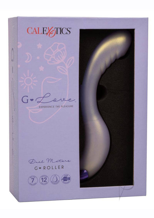 G-Love G-Roller Rechargeable Silicone Vibrator with Ridges- Purple