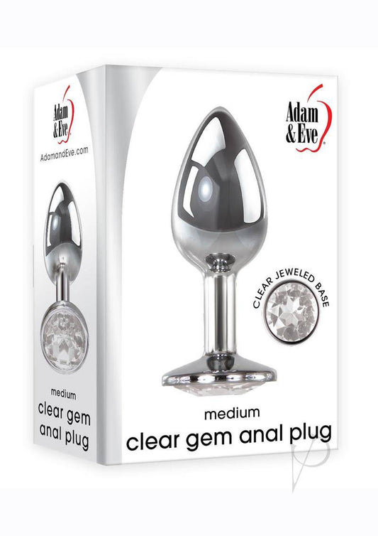 Adam andamp; Eve Clear Gem Anal Plug - Medium