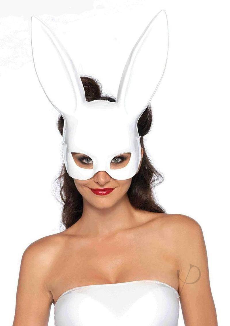 Leg Avenue Bondage Bunny Mask - O/S - White