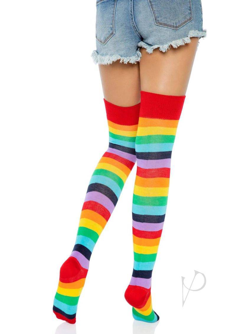 Lycra Rainbow Thigh High - Chambre Rouge