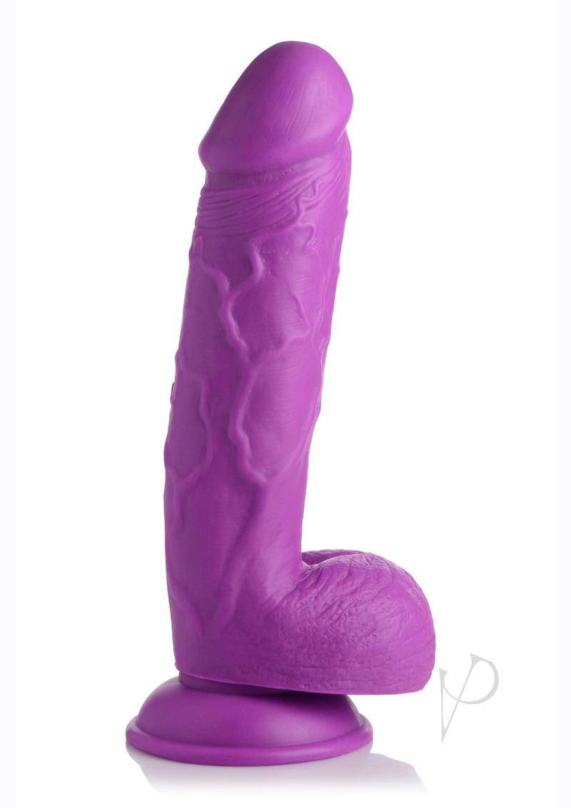 Pop Peckers Dildo W/balls 8.25 Purple - Chambre Rouge