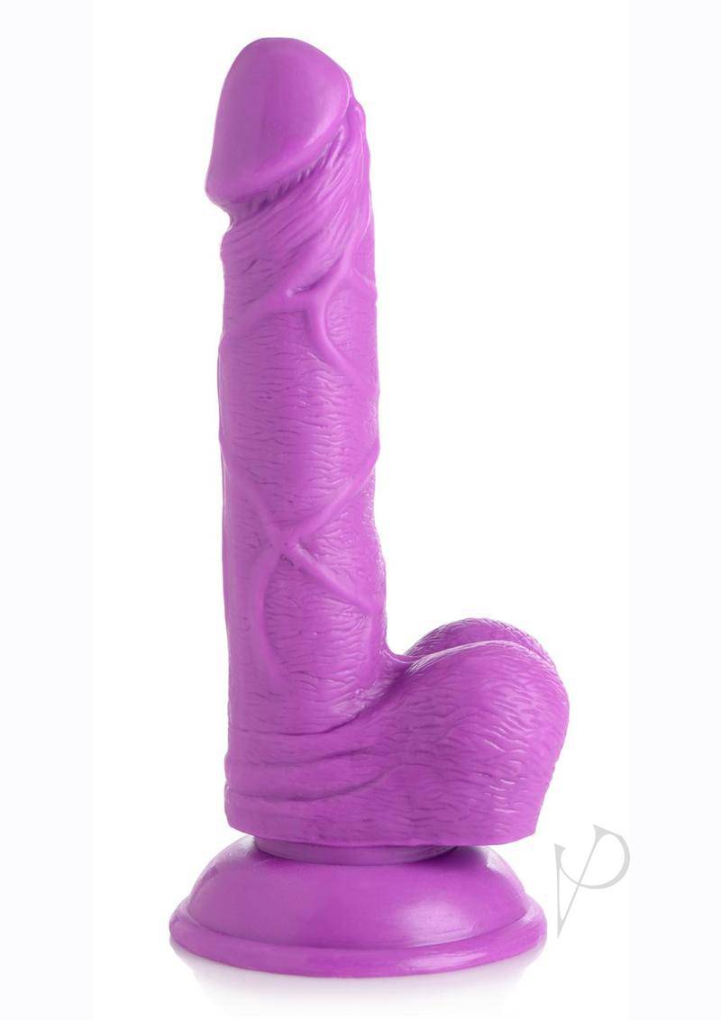 Pop Peckers Dildo W/balls 6.5 Purple - Chambre Rouge