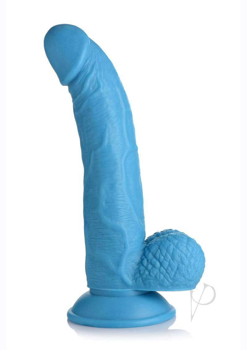 Pop Peckers Dildo W/balls 7.5 Blue - Chambre Rouge