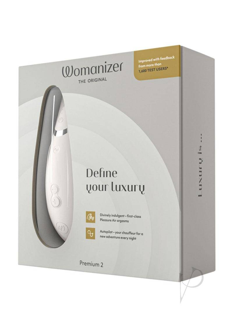 Womanizer Premium 2 Rechargeable Silicone Clitoral Stimulator - Gray