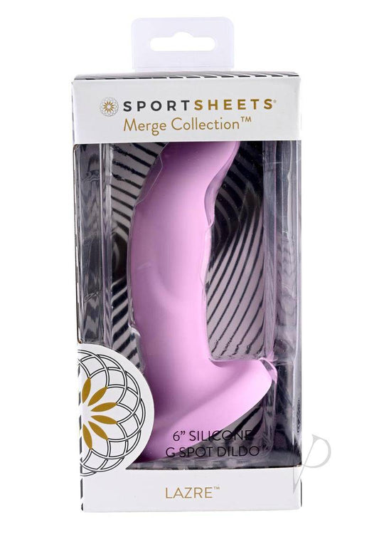 Lazre Silicone Curved Dildo with Suction Cup 6in - Pink