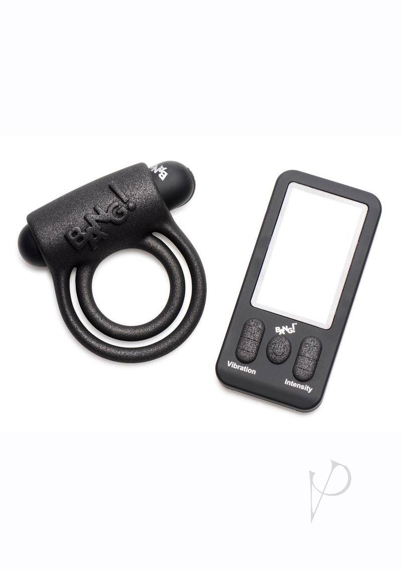 Bg 25x Silicone Cockring W/remote Black - Chambre Rouge