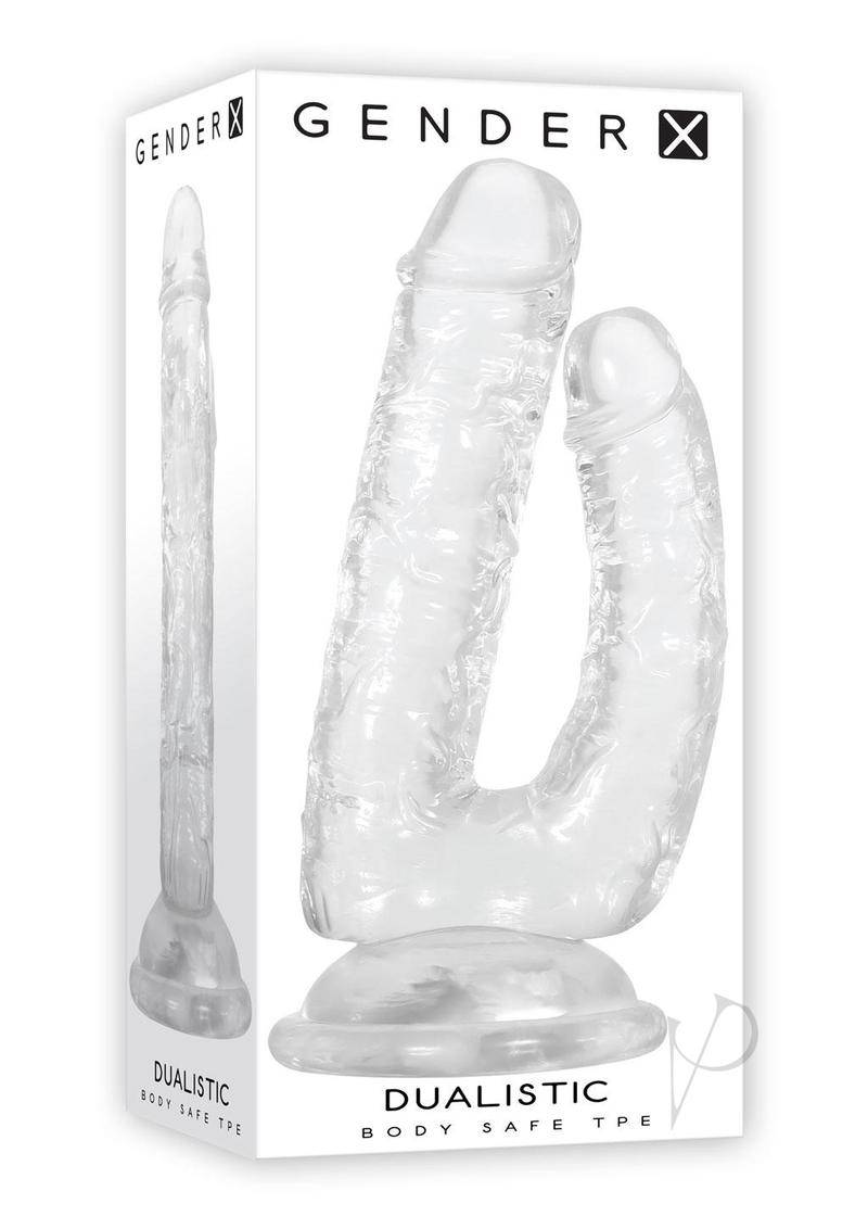 Gender X Dualistic Double-Shafted Dildo 9in - Clear