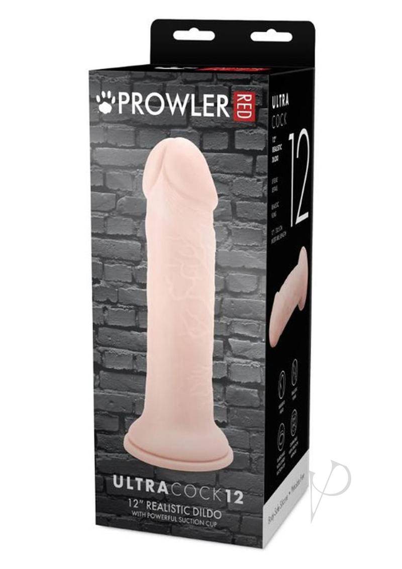 Prowler Red Ultra Cock Realistic Dildo 12in - Vanilla