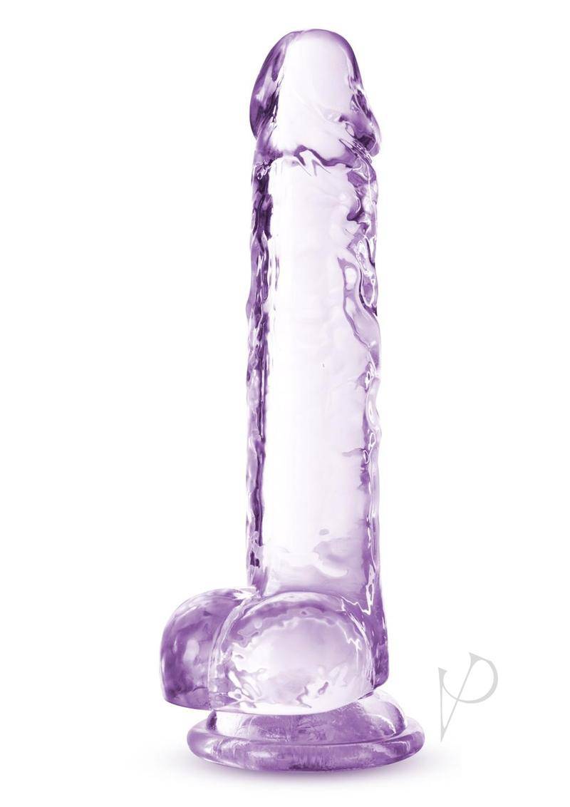 Naturally Yours Crystalline Dildo 7in - Amethyst - Chambre Rouge