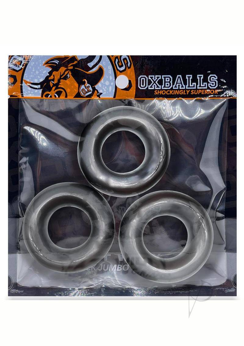 Oxballs Fat Willy Jumbo Cock Ring (3 pack) - Steel