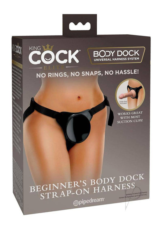King Cock Elite Beginner`s Body Dock Harness System - Black
