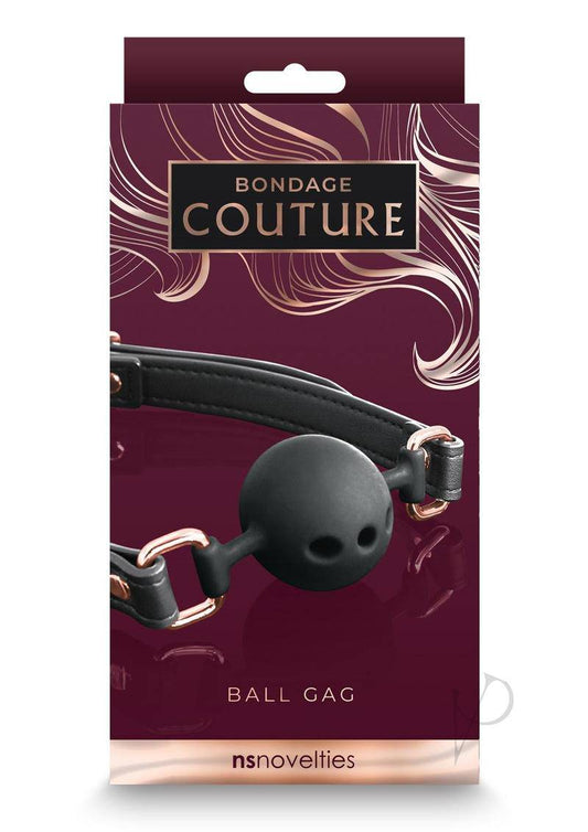 Bondage Couture Silicone Ball Gag - Black