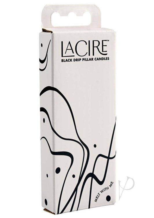 LaCire Drip Pillar Candles - Black