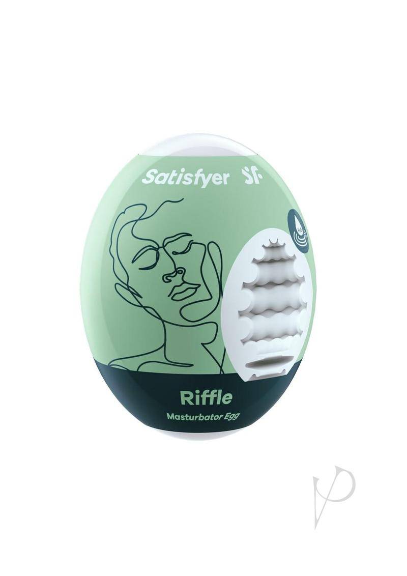 Satisfyer Masturbator Egg Riffle Green - Chambre Rouge