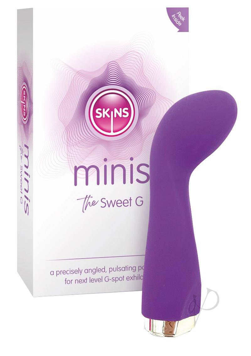 Skins Mini`s The Sweet G Silicone Vibrator - White/Purple