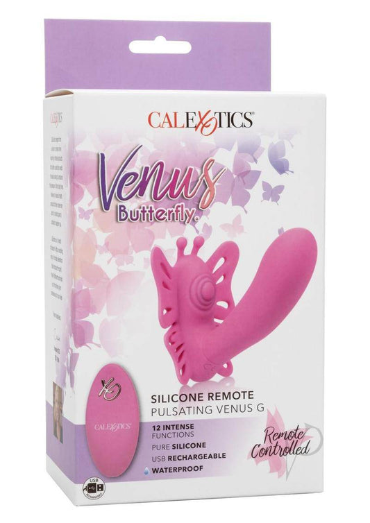 Venus Butterfly Silicone Remote Pulsating Venus G USB Rechargeable Waterproof Pink