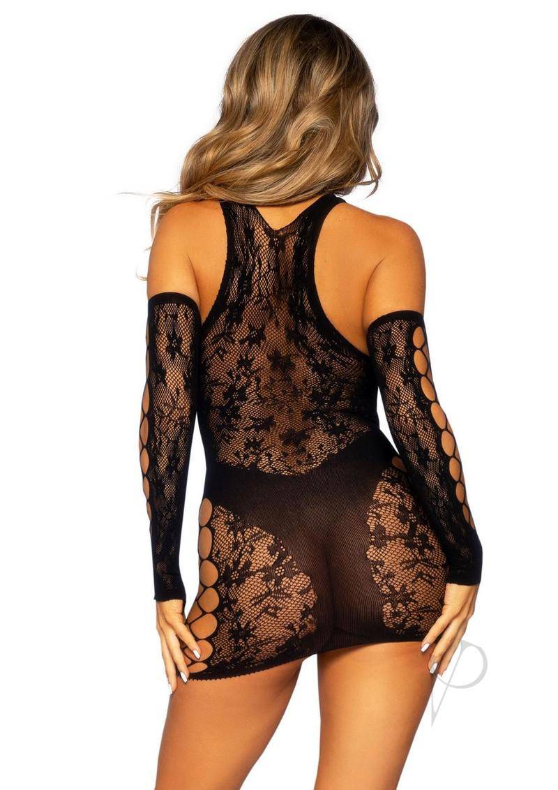 Lace Racer Mini Dress Gloves 2pc Os Blk - Chambre Rouge