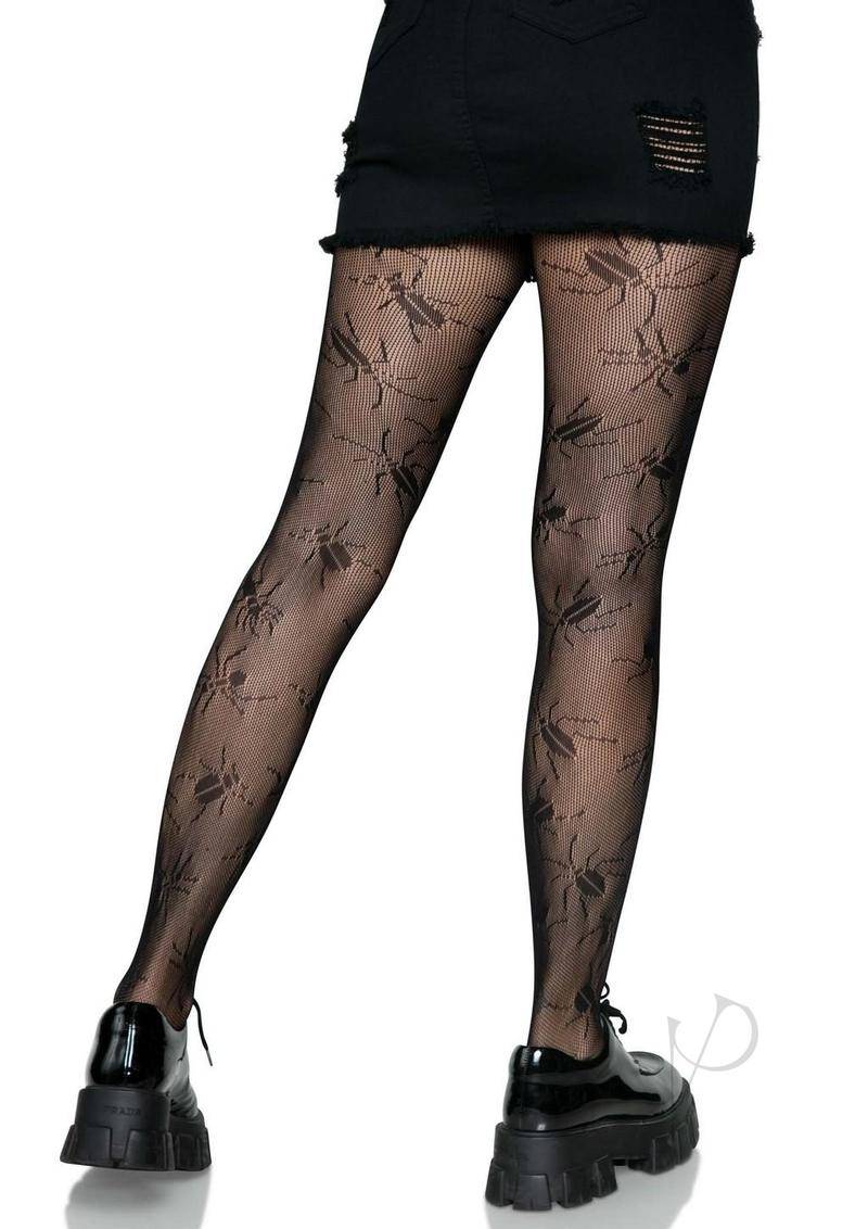 Beetle Net Tights Os Black - Chambre Rouge