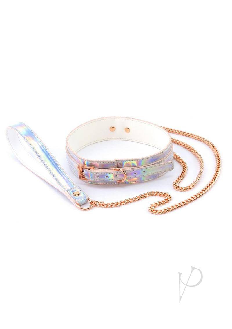 Cosmo Bondage Collar & Leash - Rainbow - Chambre Rouge