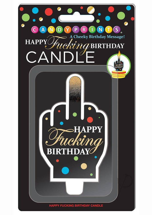 Happy F'n Birthday FU Finger Candle - Multicolor - Chambre Rouge