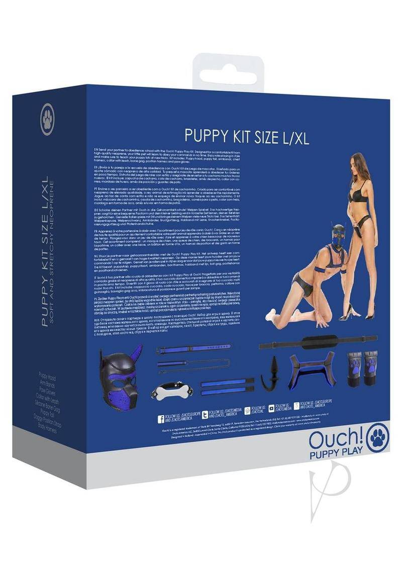 Ouch! Neoprene Puppy Kit L/XL - Blue - Chambre Rouge