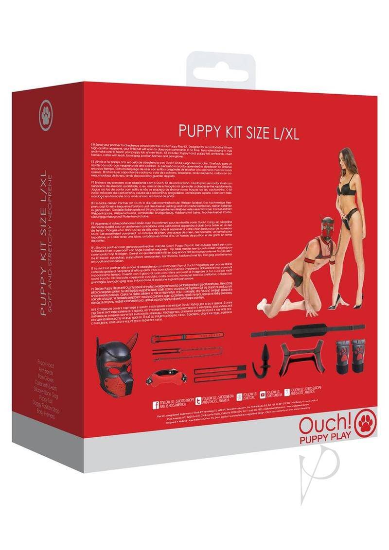 Ouch! Neoprene Puppy Kit L/XL - Red - Chambre Rouge