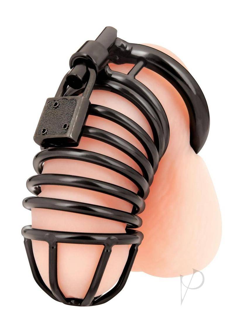 Deluxe Chastity Cage - Black - Chambre Rouge