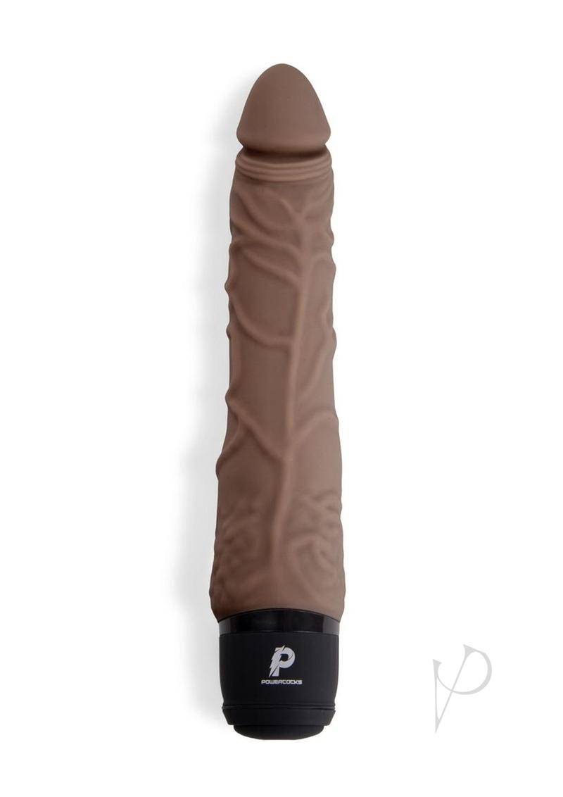 Powercocks Silicone Realistic Vibrator 7in - Chocolate - Chambre Rouge