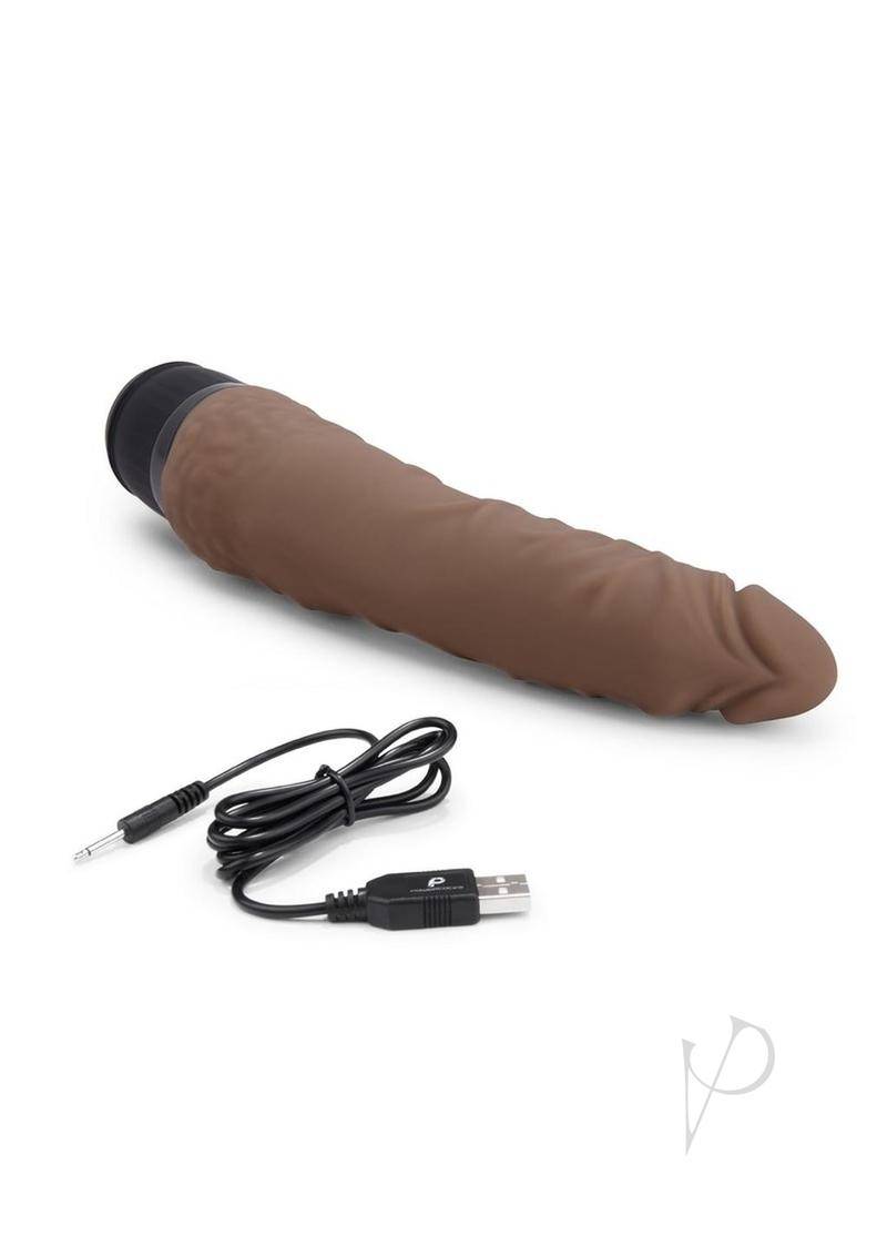 Powercocks Silicone Realistic Vibrator 7in - Chocolate - Chambre Rouge