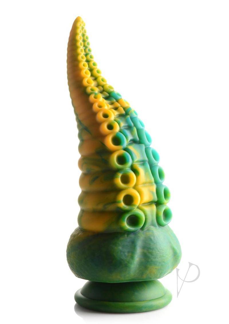 Creature Cocks Monstropus Tentacled Monster Silicone Dildo - Green/Yellow/Blue - Chambre Rouge