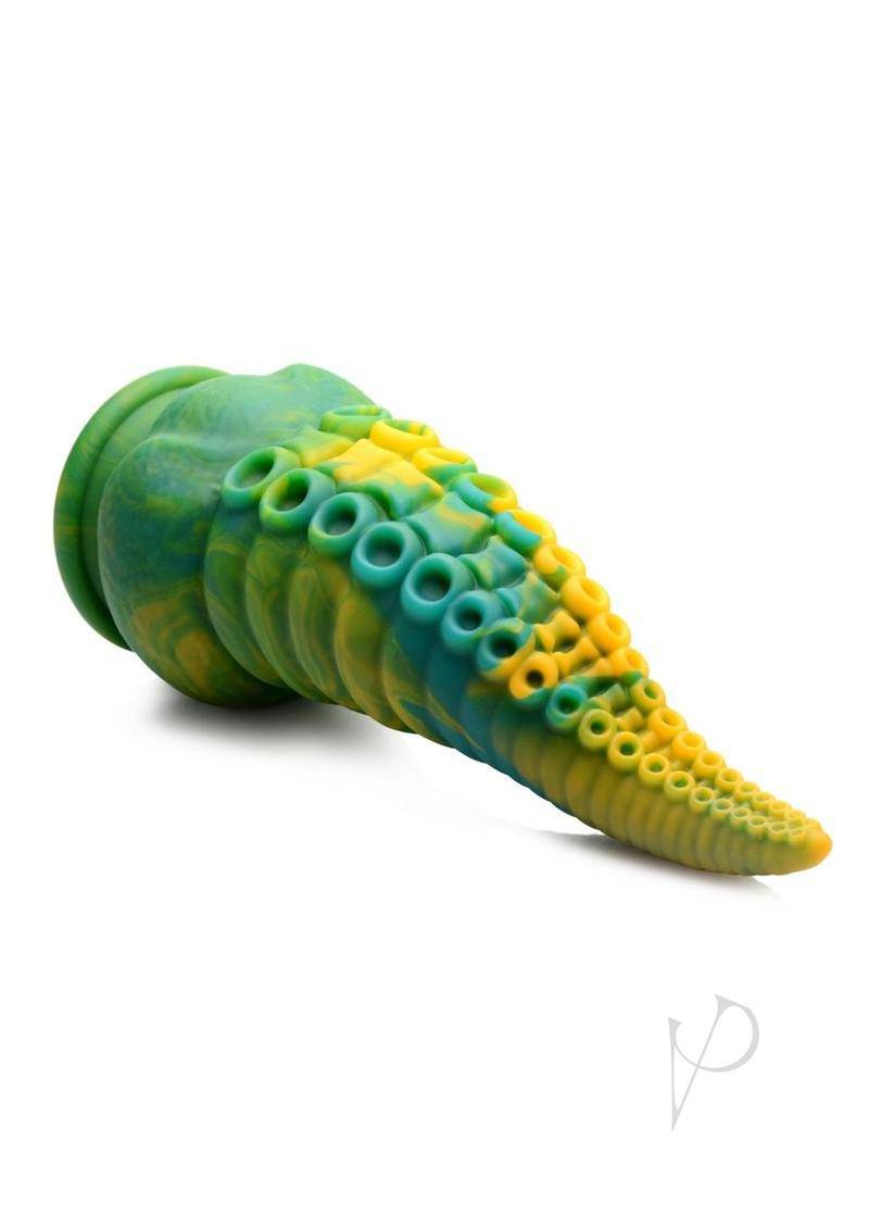 Creature Cocks Monstropus Tentacled Monster Silicone Dildo - Green/Yellow/Blue - Chambre Rouge