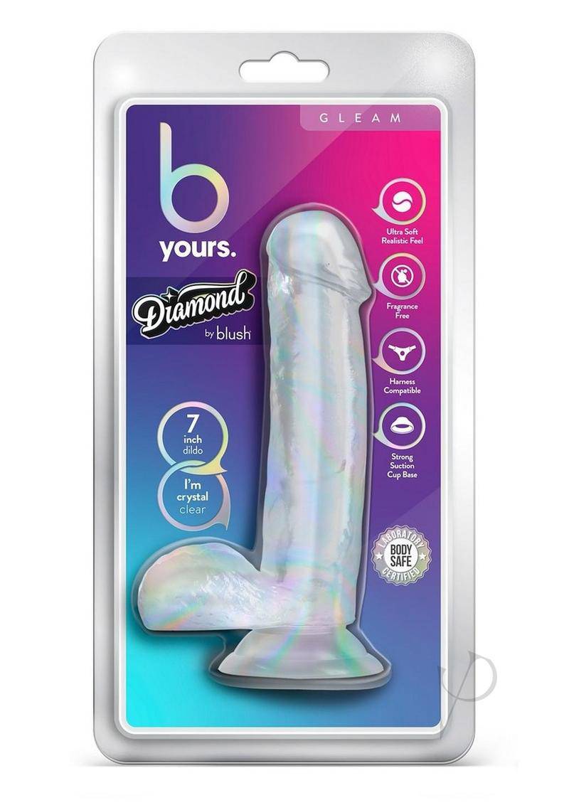 B Yours Diamond Gleam Dildo 7in - Clear - Chambre Rouge