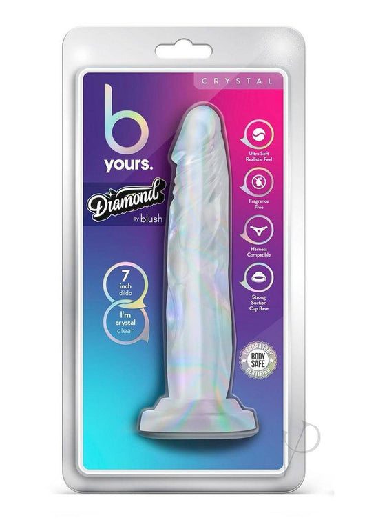 B Yours Diamond Crystal Dildo 7.5in - Clear - Chambre Rouge