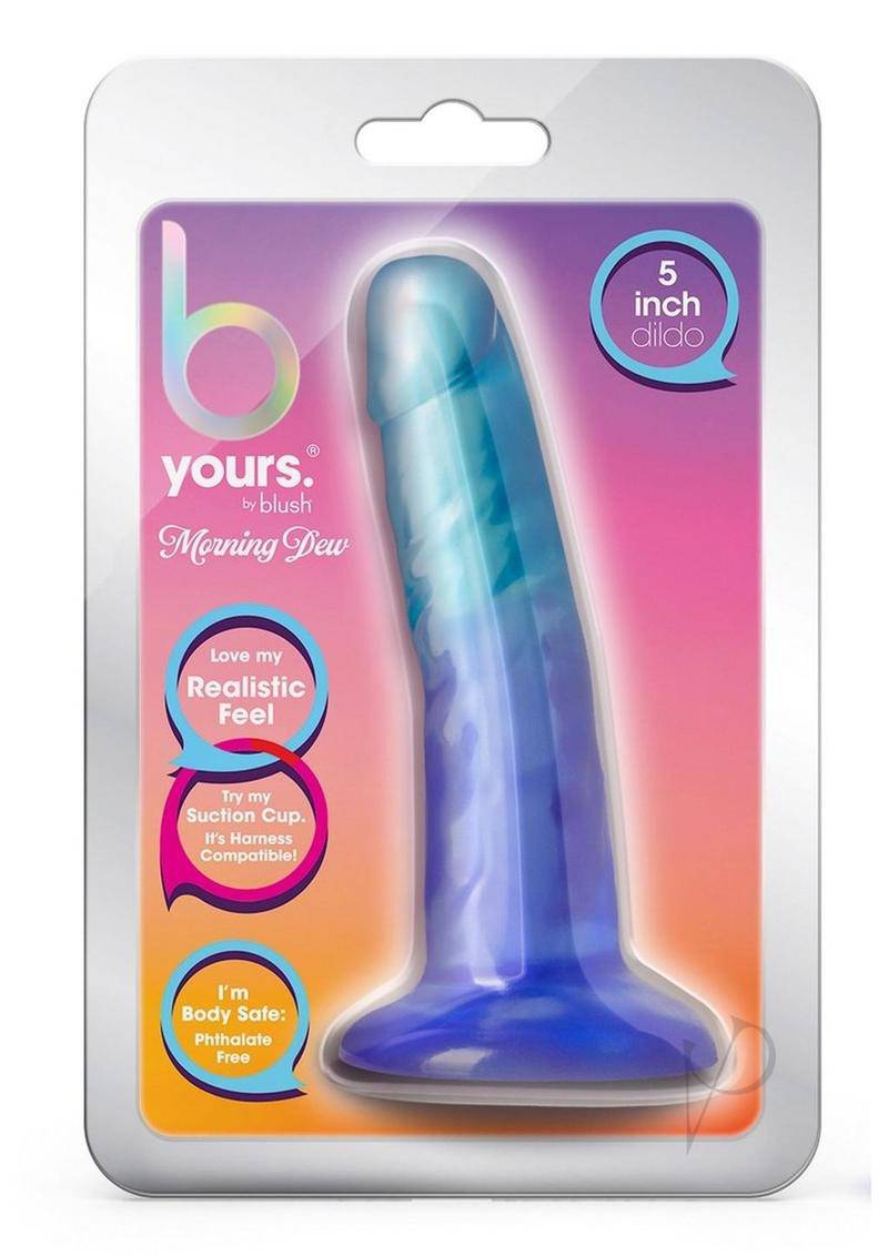 B Yours Morning Dew Dildo 5in Sapphire - Blue/Aqua - Chambre Rouge