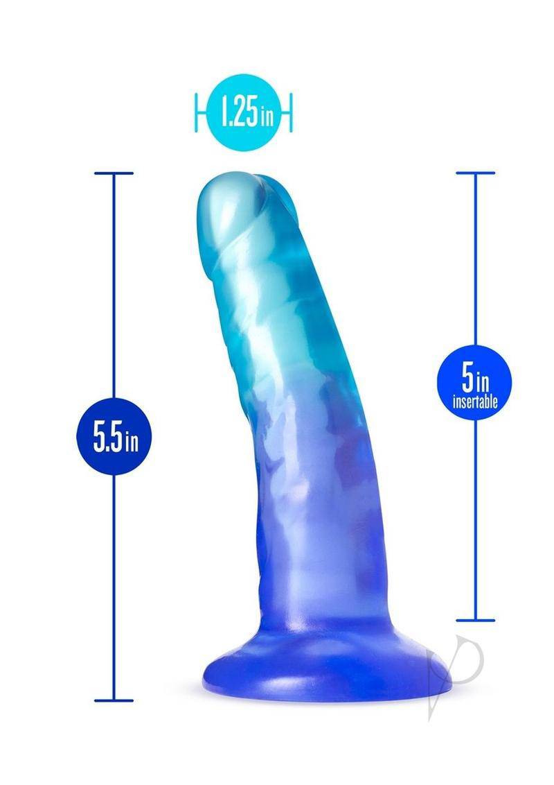 B Yours Morning Dew Dildo 5in Sapphire - Blue/Aqua - Chambre Rouge