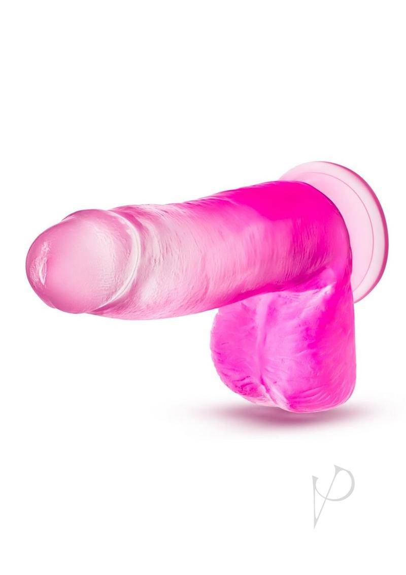 B Yours Sugar Magnolia Dildo 7in Fuschia - Pink/Clear - Chambre Rouge