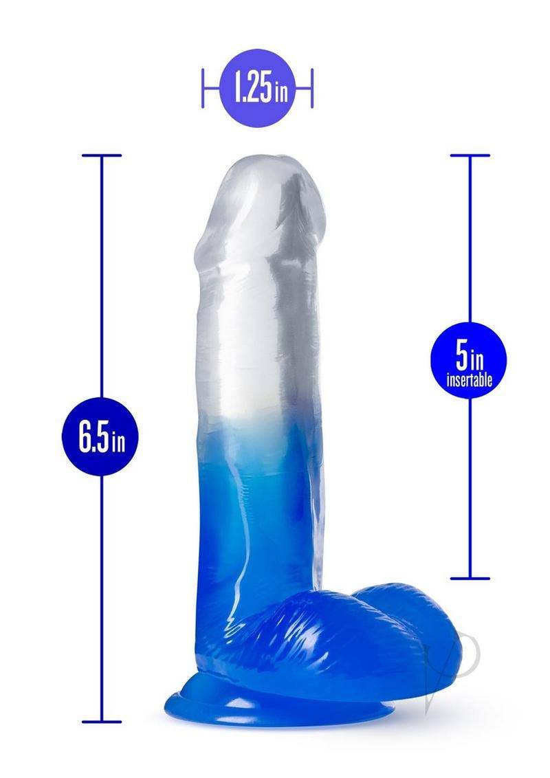 B Yours Stilla Blue Dildo 6in - Blue/Clear - Chambre Rouge