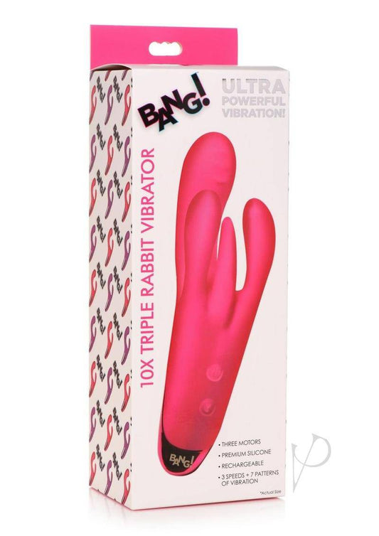 Bang Triple Rabbit Vibrator Pink - Chambre Rouge