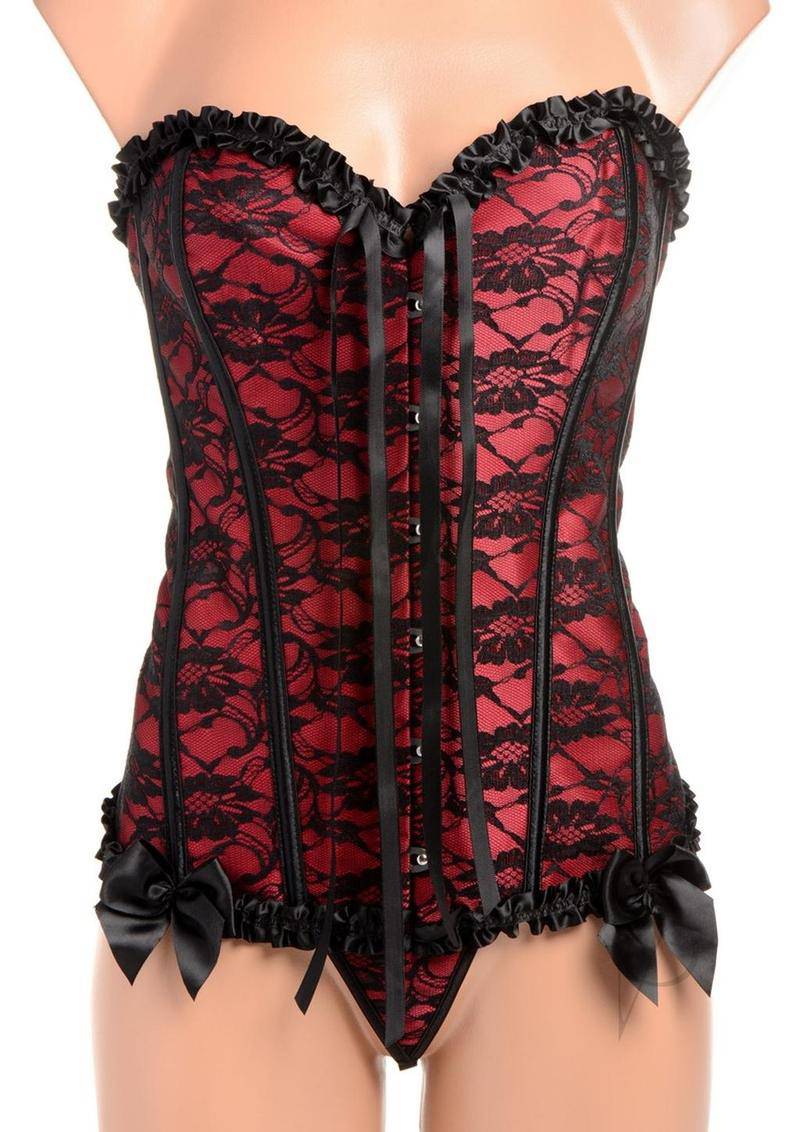 Ms Scarlet Seduction Corset Thong Lg - Chambre Rouge