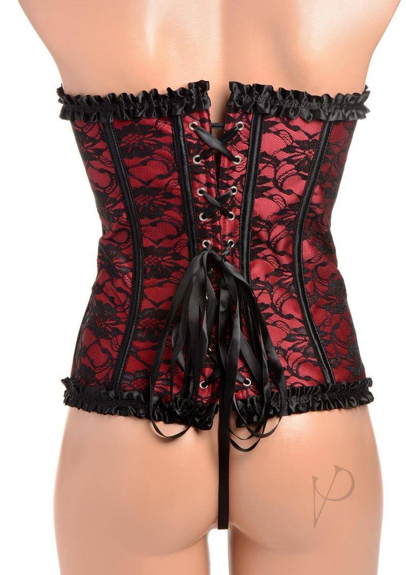 Ms Scarlet Seduction Corset Thong Lg - Chambre Rouge