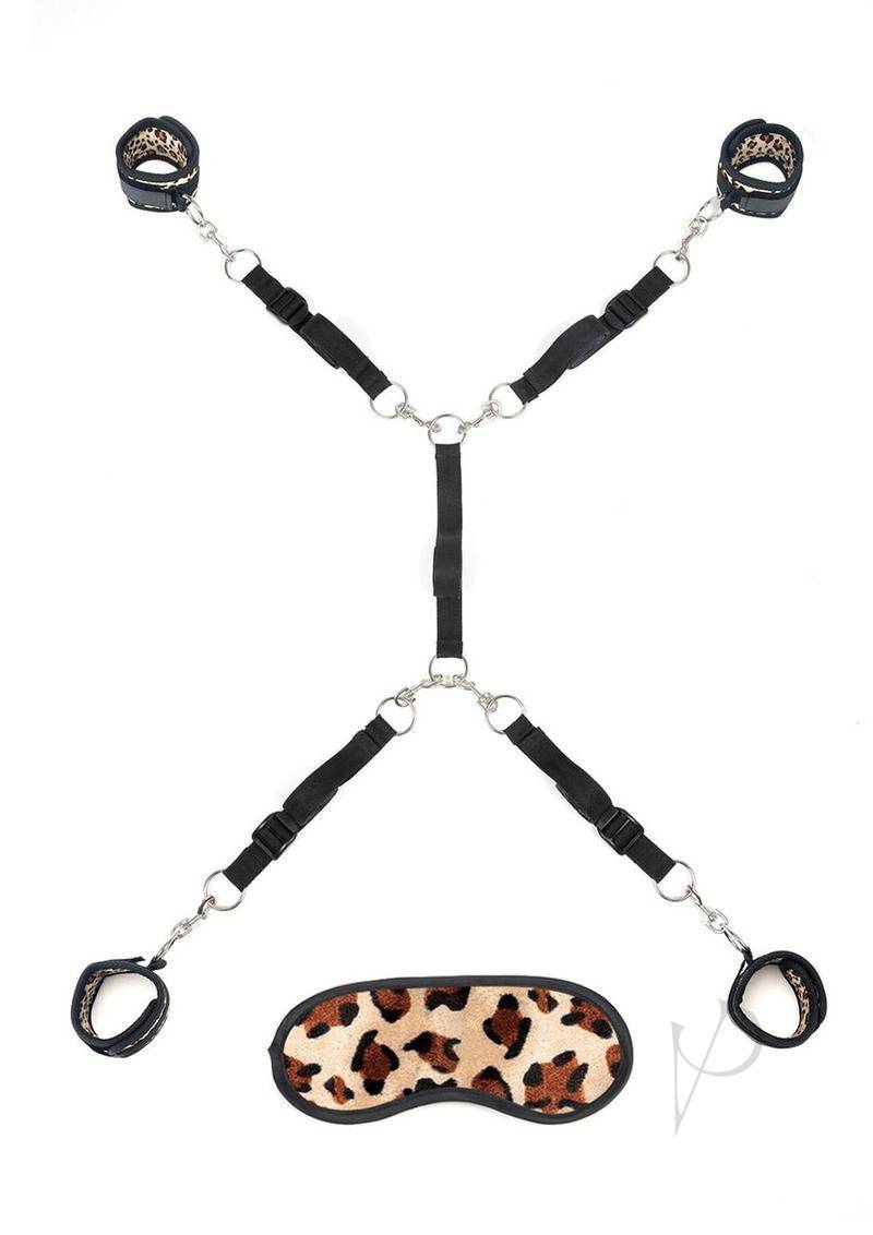 Lux Fetish Bed Spreader (7 Piece) - Leopard - Chambre Rouge