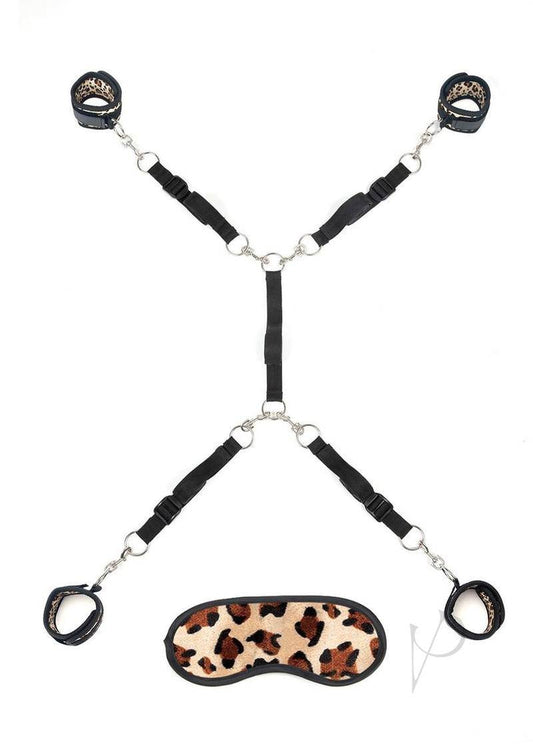 Lux Fetish Bed Spreader (7 Piece) - Leopard - Chambre Rouge