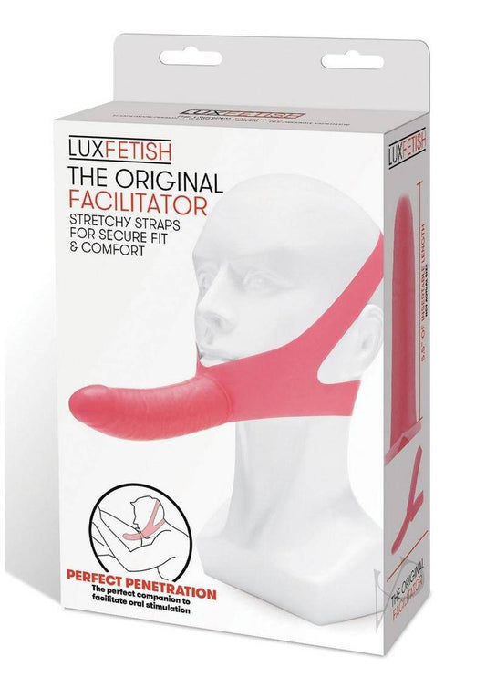 Lux Fetish The Original Facilitator Face Strap-On with Dildo - Pink - Chambre Rouge